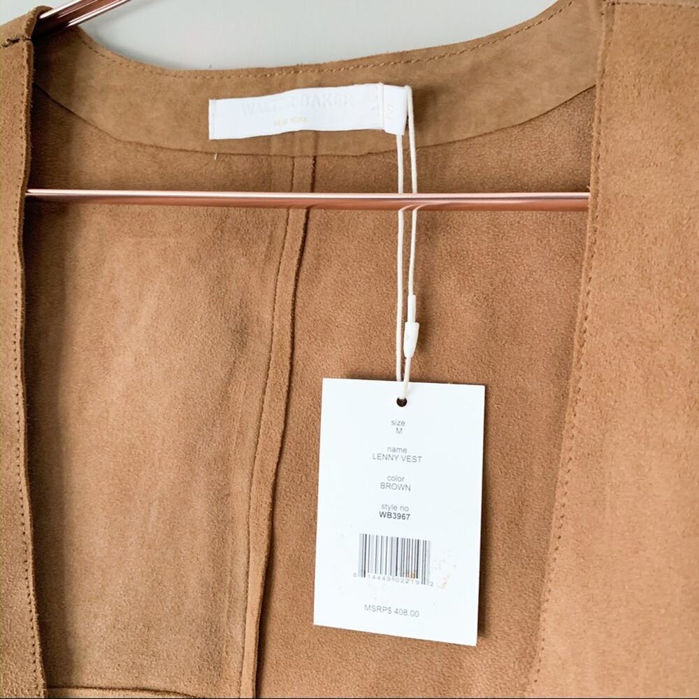 W118 by Walter Baker Lenny Fringe Leather Vest - Picture 5 of 8
